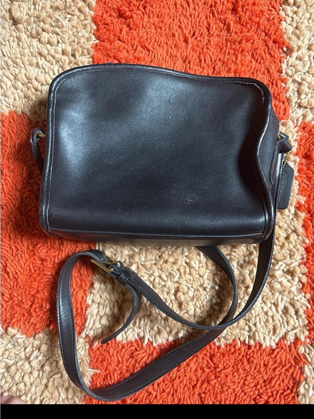 Coach Vintage Black Leather Crossbody Bag
